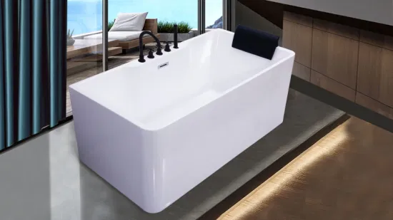 Bañera de superficie sólida acrílica de moda, producción de fábrica, bañera de SPA independiente