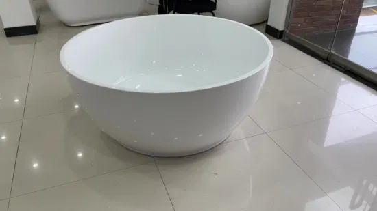 Bañera de baño independiente de acrílico, bañera redonda personalizada de fábrica de China